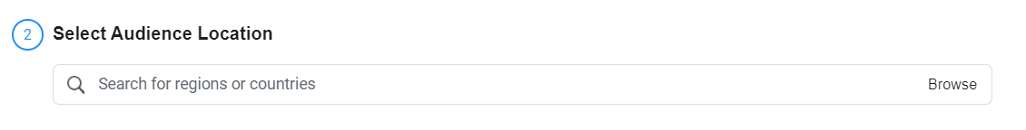 select audience location