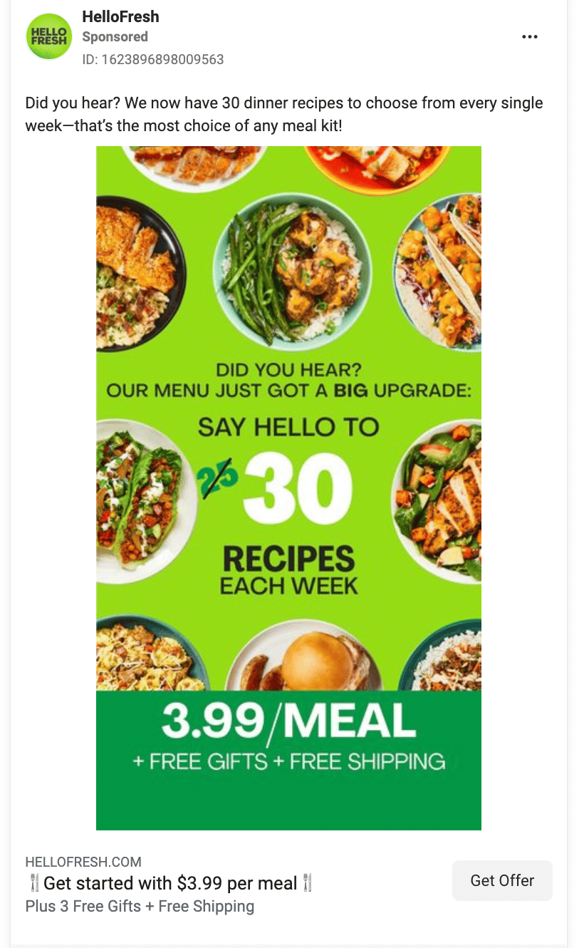 hellofresh-ad-facebook-attractive-deal